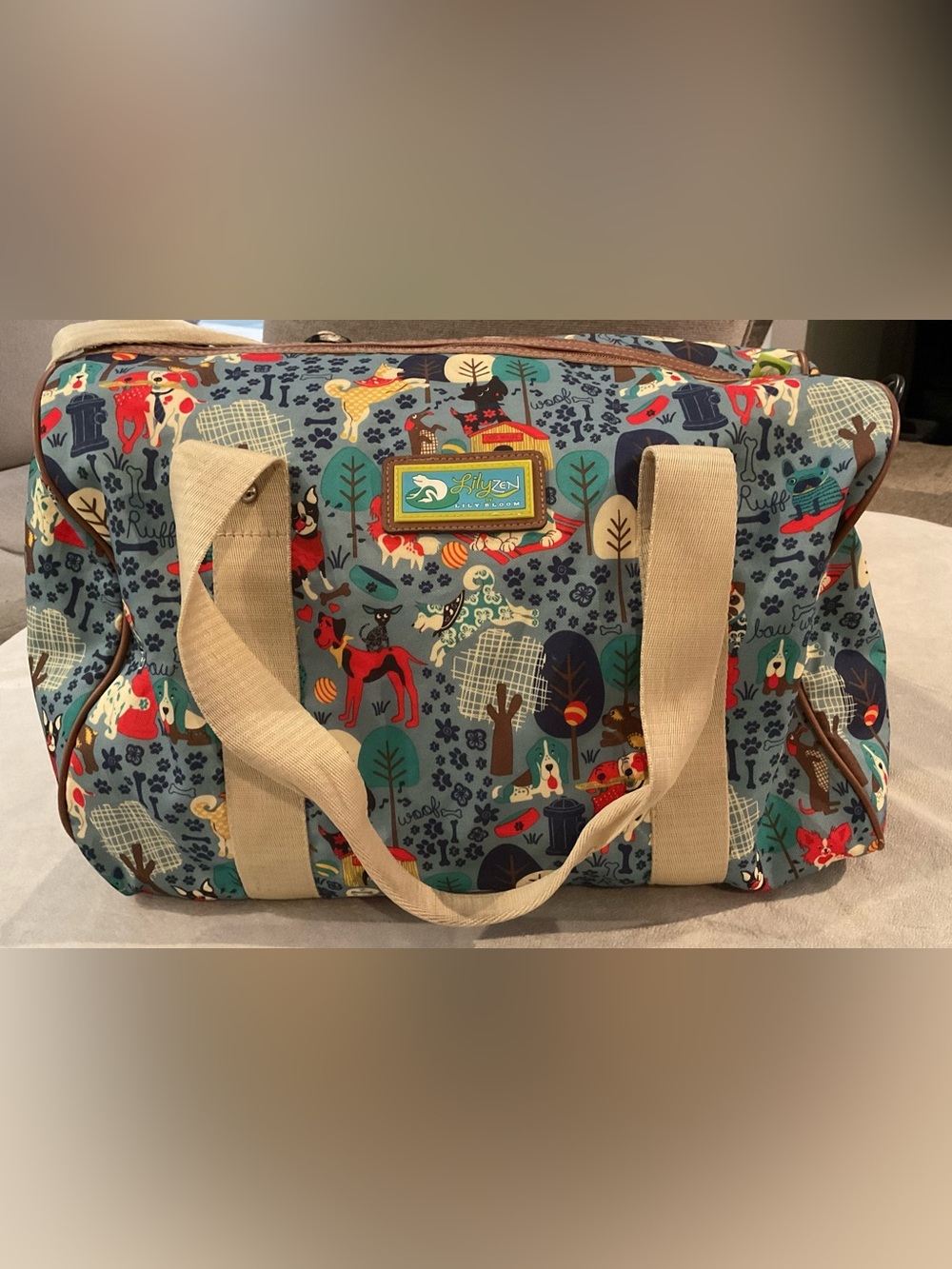 Lily Zen by Lily Bloom “Who Let the Dogs Out” Duffel Bag